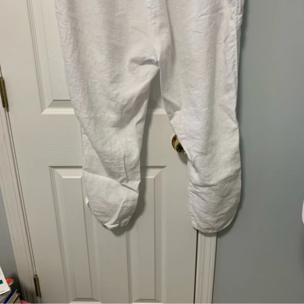 Caslon White Tulip Ankle Cropped Pants Relaxed Fit White 2XL - Picture 7 of 9